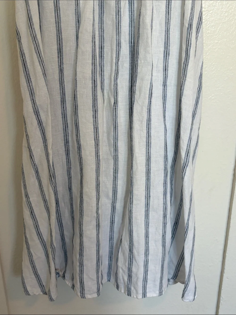 Reformation tagliatelle Blue & White Striped Midi Sundress linen size 2 - Picture 7 of 10